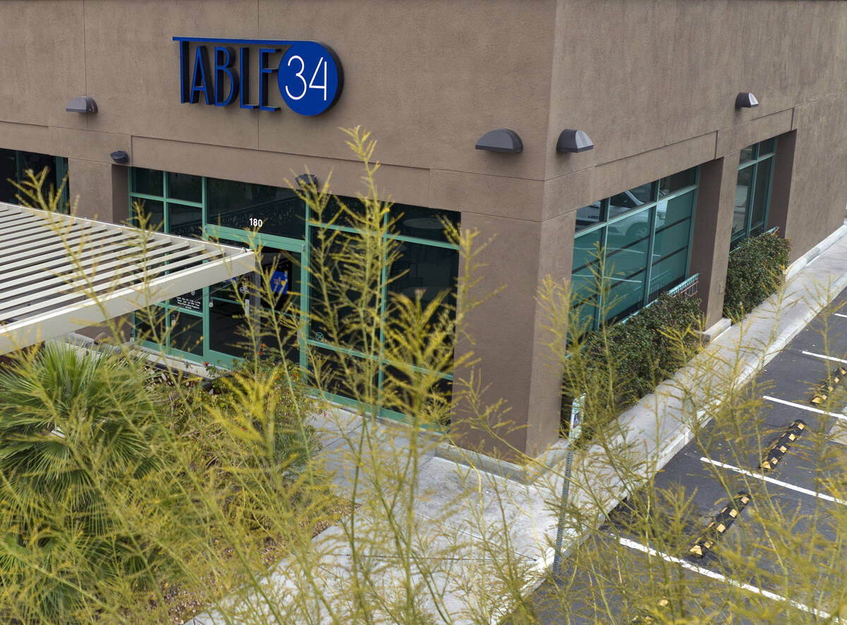 Table 34, a local restaurant, at 600 E. Warm Springs Road is shown, on Friday, Feb. 24, 2023, i ...