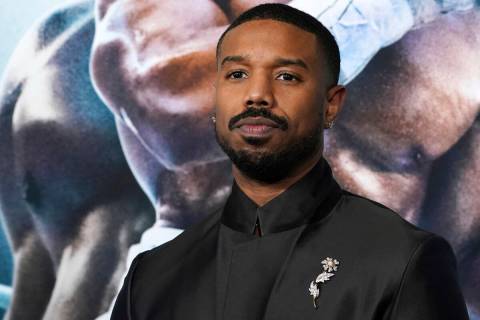 Michael B. Jordan arrives at the premiere of "Creed III" on Monday, Feb. 27, 2023, at ...