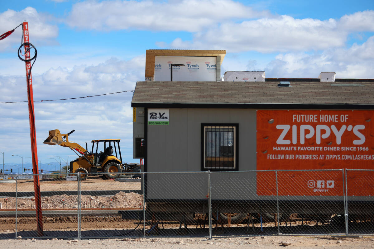 The construction site of the future Zippy's restaurant at Badura Avenue and Montessouri Street ...