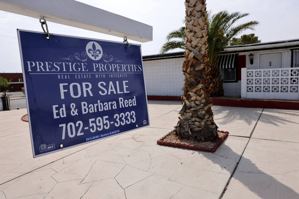 A home for sale in Las Vegas Friday, Sept. 9, 2022. (K.M. Cannon/Las Vegas Review-Journal) @KMC ...