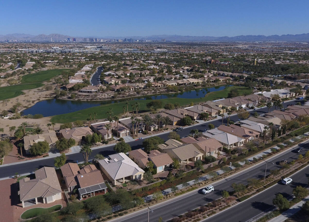 Existing communities in the area of Flamingo Road and Town Center Drive in Summerlin Parkway ar ...