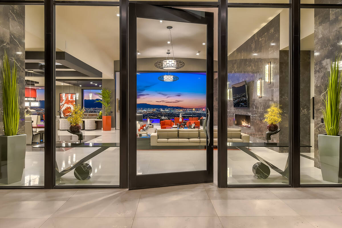 The Ascaya home has sweeping views of the Strip. (Sun West Custom Homes)