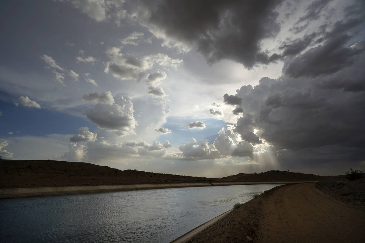 Water flows along the All-American Canal Saturday, Aug. 13, 2022, near Winterhaven, Calif. The ...