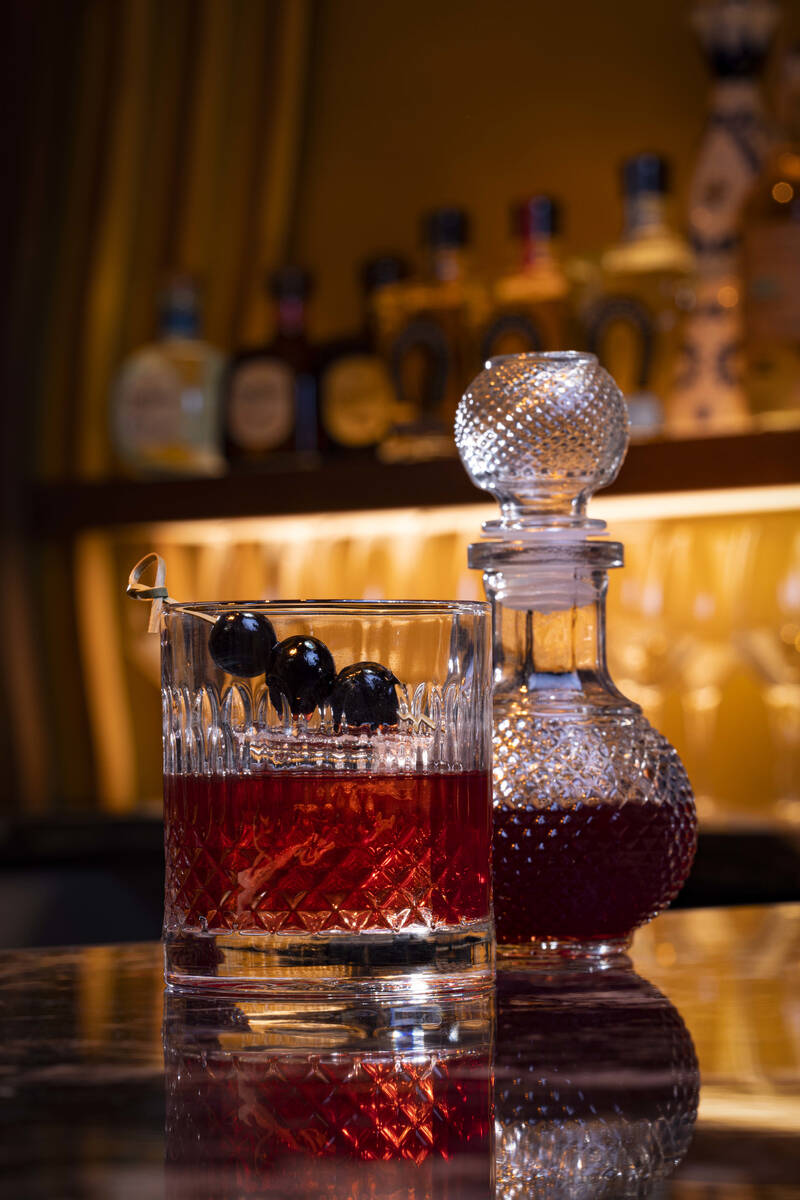 The Black Regiment cocktail from Stanton Social Prime opening March 21, 2023, in Caesars Palace ...