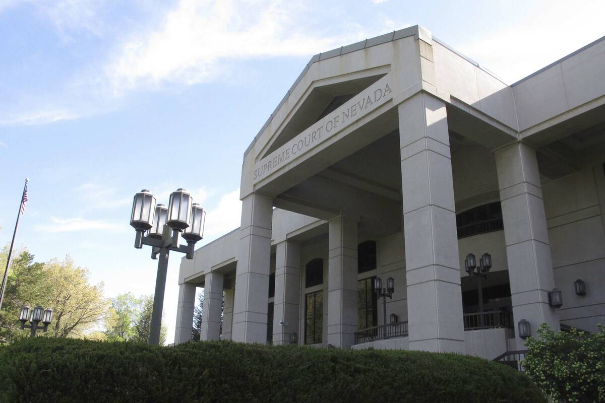 The Nevada Supreme Court in Carson City, Nev. is shown May 2, 2018. (AP Photo/Scott Sonner, file)