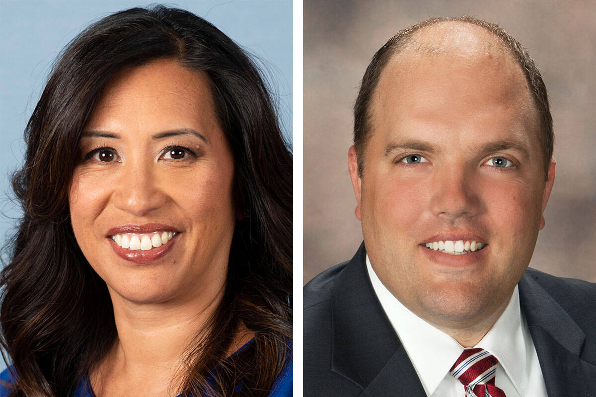Danielle “Pieper” Chio, left, will serve on the bench in Department 7 of the 8th Judicial D ...