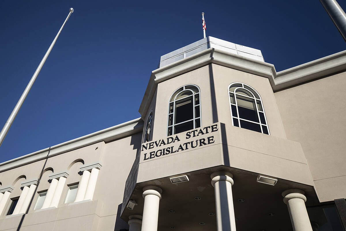 The Nevada State Legislature Building in Carson City. (Benjamin Hager/Las Vegas Review-Journal)