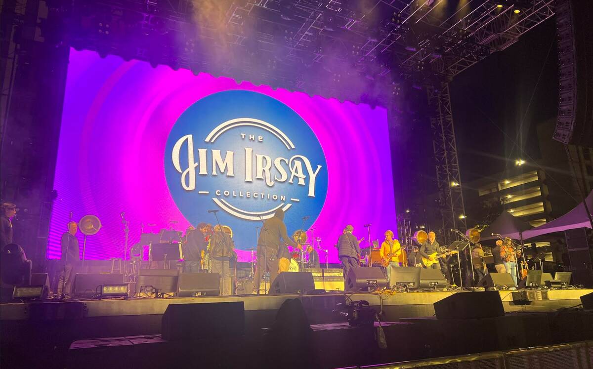 Billy F. Gibbons of ZZ Top rehearses for the Jim Irsay concert at Downtown Las Vegas Events Cen ...