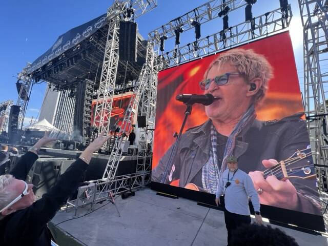 Kevin Cronin of REO Speedwagon is shown at the Jim Irsay Collection memorabilia exhibit and roc ...