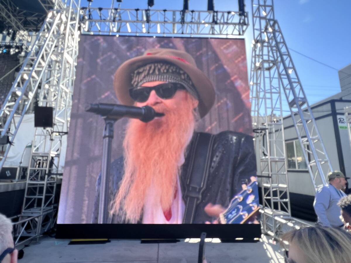 Billy F. Gibbons of ZZ Top is shown at the Jim Irsay Collection memorabilia exhibit and rock co ...