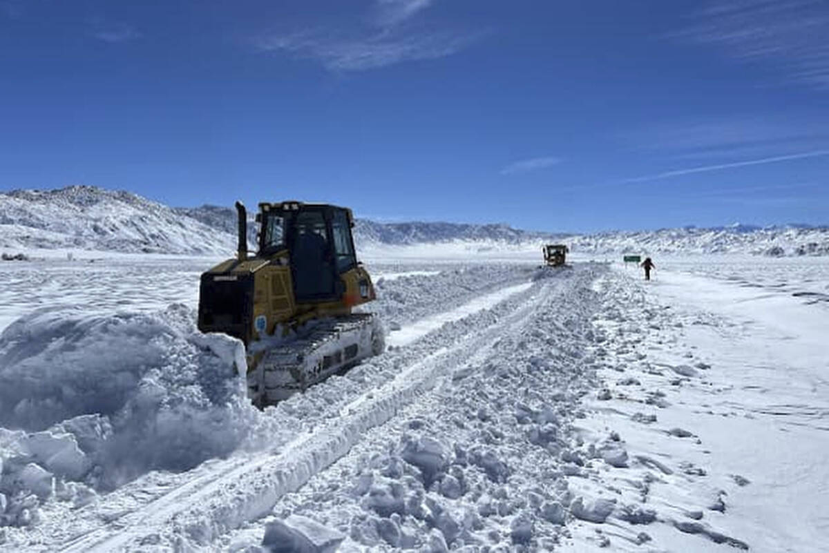This March 2, 2023, image released by Inyo County Search and Rescue (InyoSAR) shows Caltrans Di ...