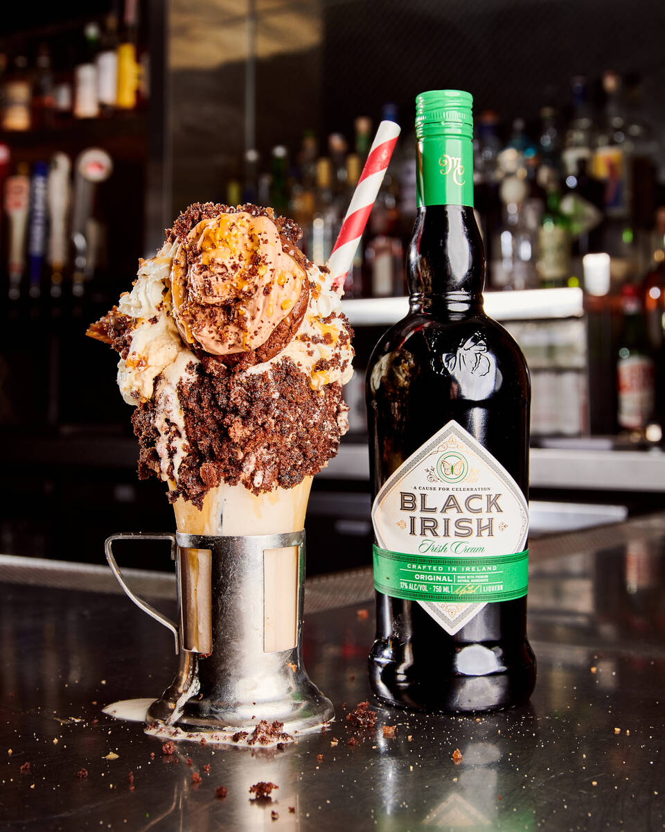 A Luck of the Irish CrazyShake from Black Tap Craft Burgers & Beer in The Venetian on the Las V ...