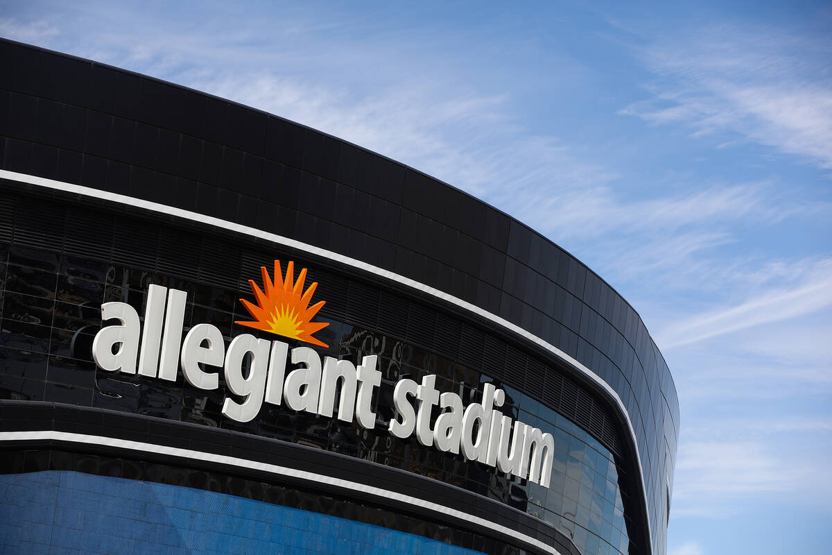Allegiant Stadium in Las Vegas, Monday, March 6, 2023. (Rachel Aston/Las Vegas Review-Journal) ...