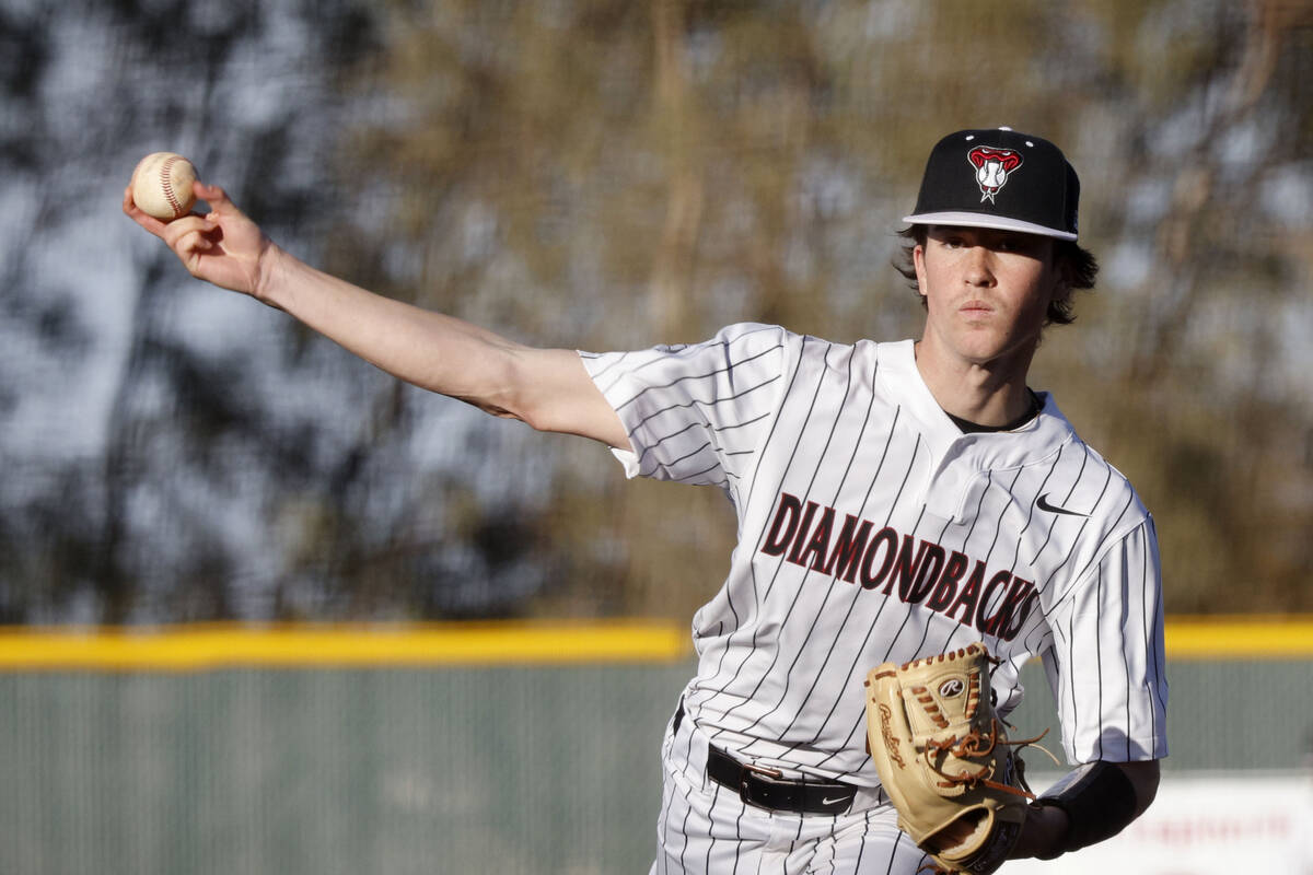 Desert Oasis pitcher Seth Graham- Pippin delivers during the third inning of a baseball game a ...