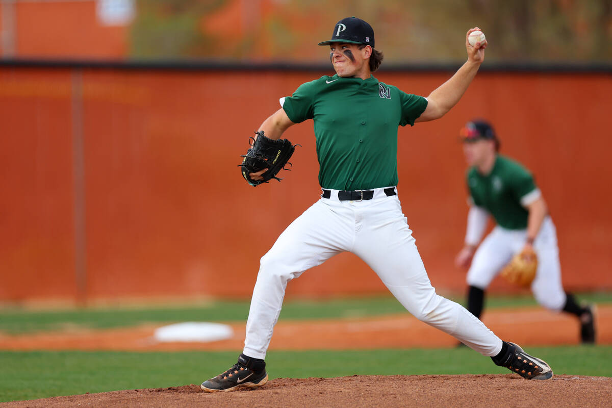 Palo Verde's Troy Levering (11) pitches the ball against Legacy during a baseball game at Legac ...