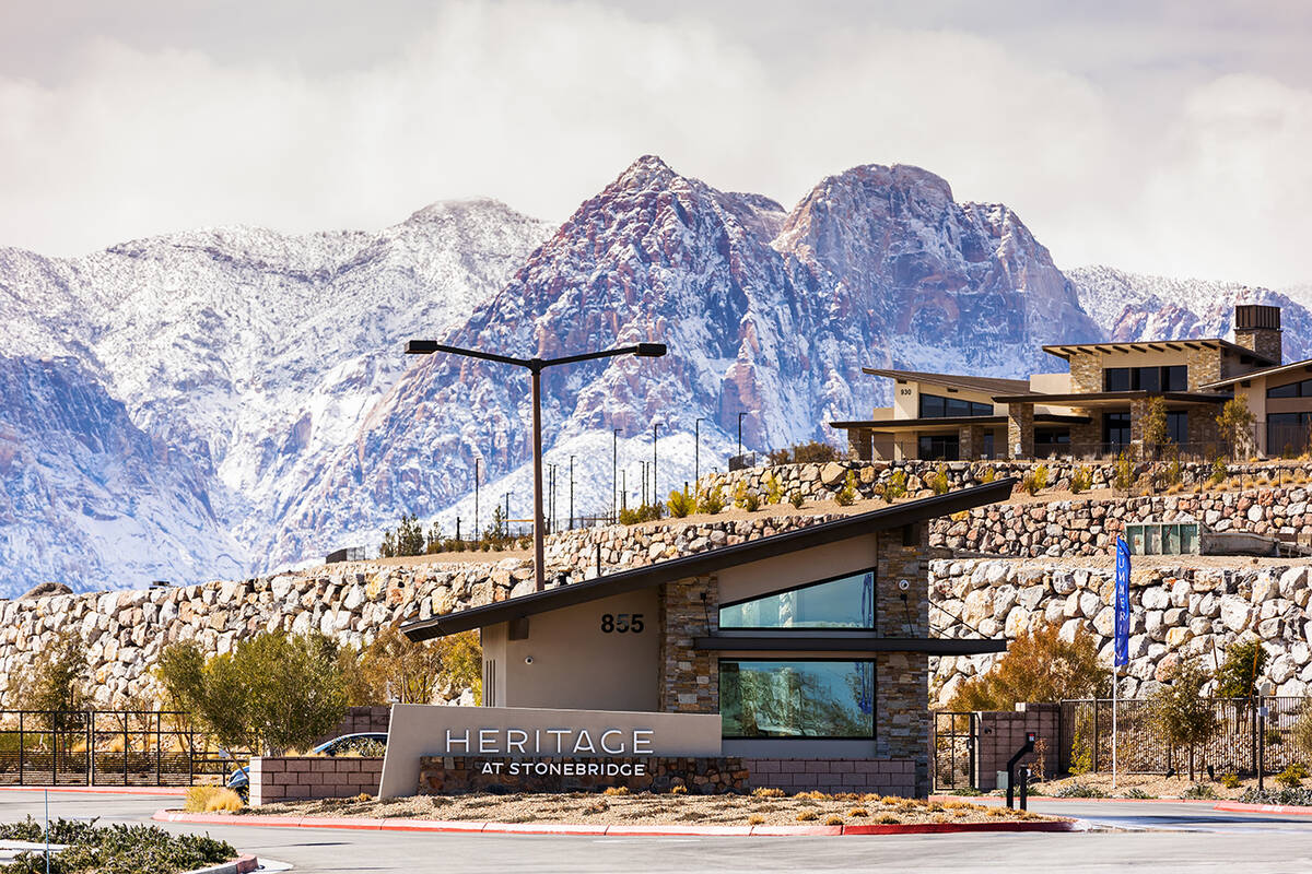 Recent snowfall on the Spring Mountains shows off the resort lifestyle offered by Heritage by L ...