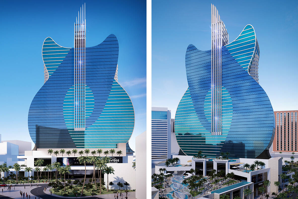 Guitar-shaped hotel tower on Las Vegas Strip heads to Clark County  Commission for vote, Casinos & Gaming