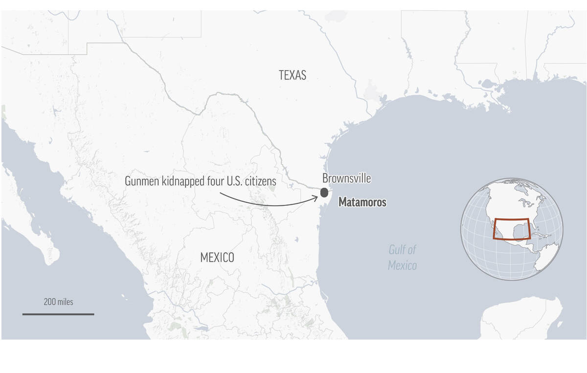 Gunmen kidnapped four U.S. citizens who crossed into Mexico from Texas last week to buy medicin ...