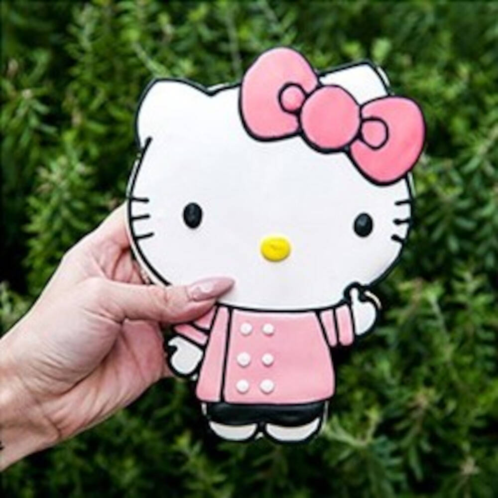 A giant Hello Kitty cookie is among the items being offered on March 11, 2023, from the Hello K ...