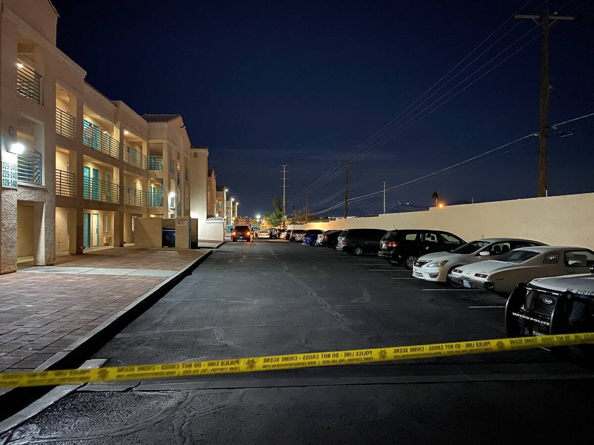 A homicide investigation was ongoing in the 5300 block of Boulder Highway on Tuesday, March 7, ...