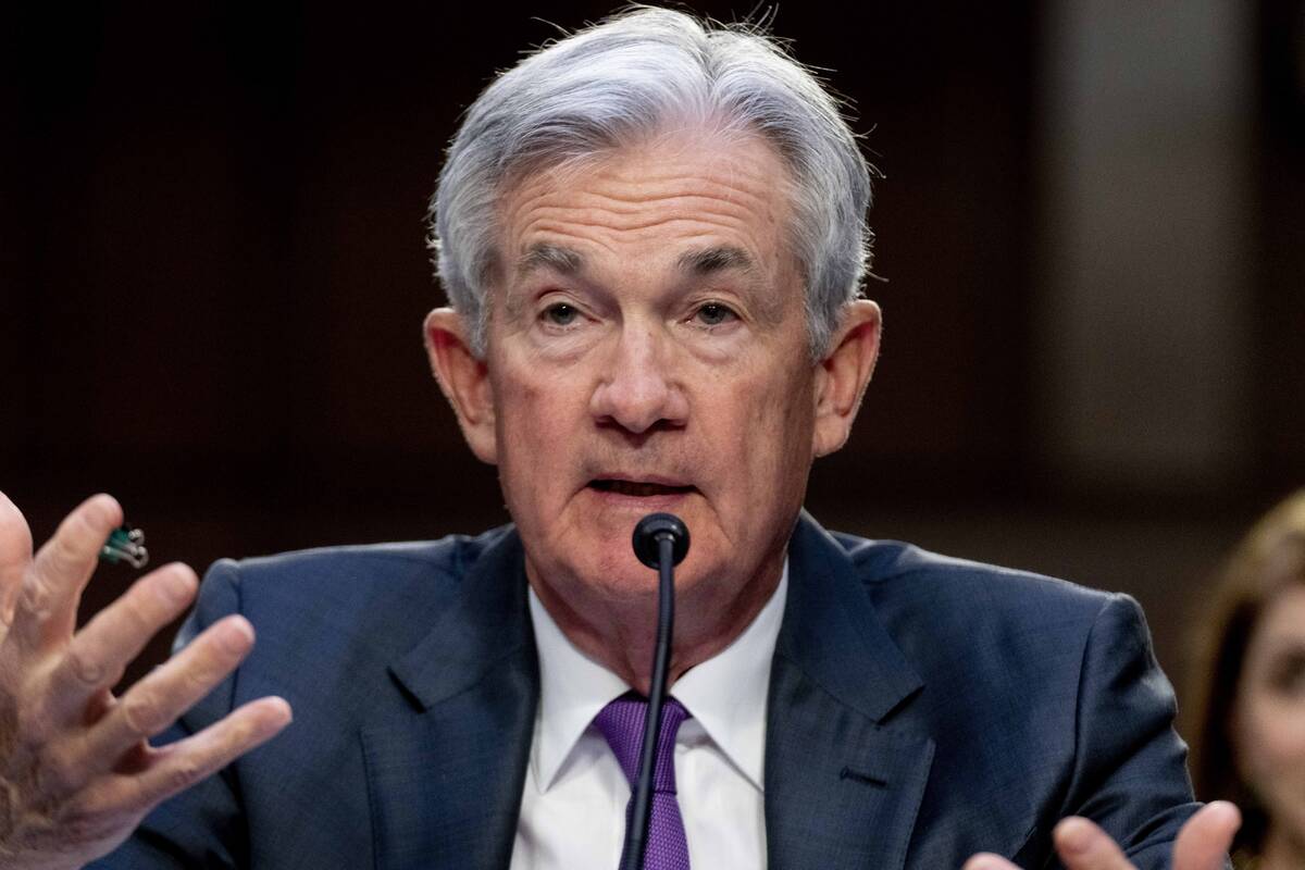 Federal Reserve Chairman Jerome Powell testifies during a Senate Banking Committee hearing on C ...