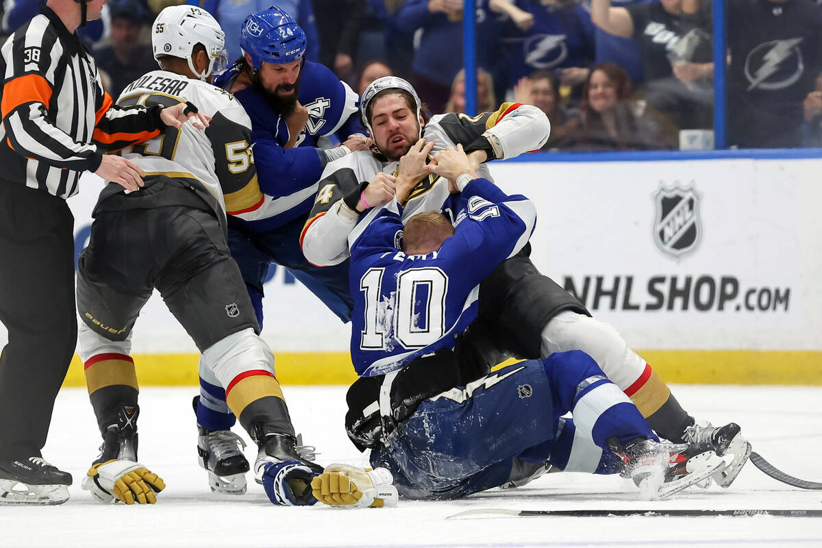 Golden Knights edge Tampa Bay Lightning in OT in heated game Golden Knights Sports