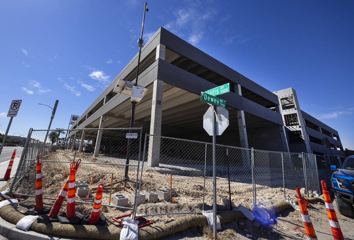 Construction is underway on the new parking garage at the corner of Polaris Avenue and West Dew ...
