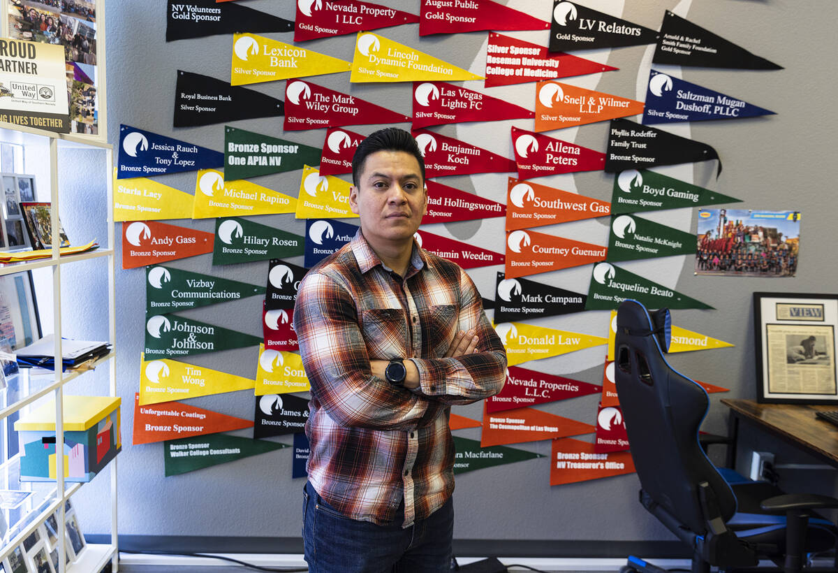 Johnny Dominguez, executive director of Leaders In Training (LIT), poses for a photo inside his ...