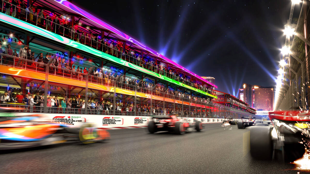An artist rendering of what the Koval hospitality zone will look like for the Formula One Las V ...