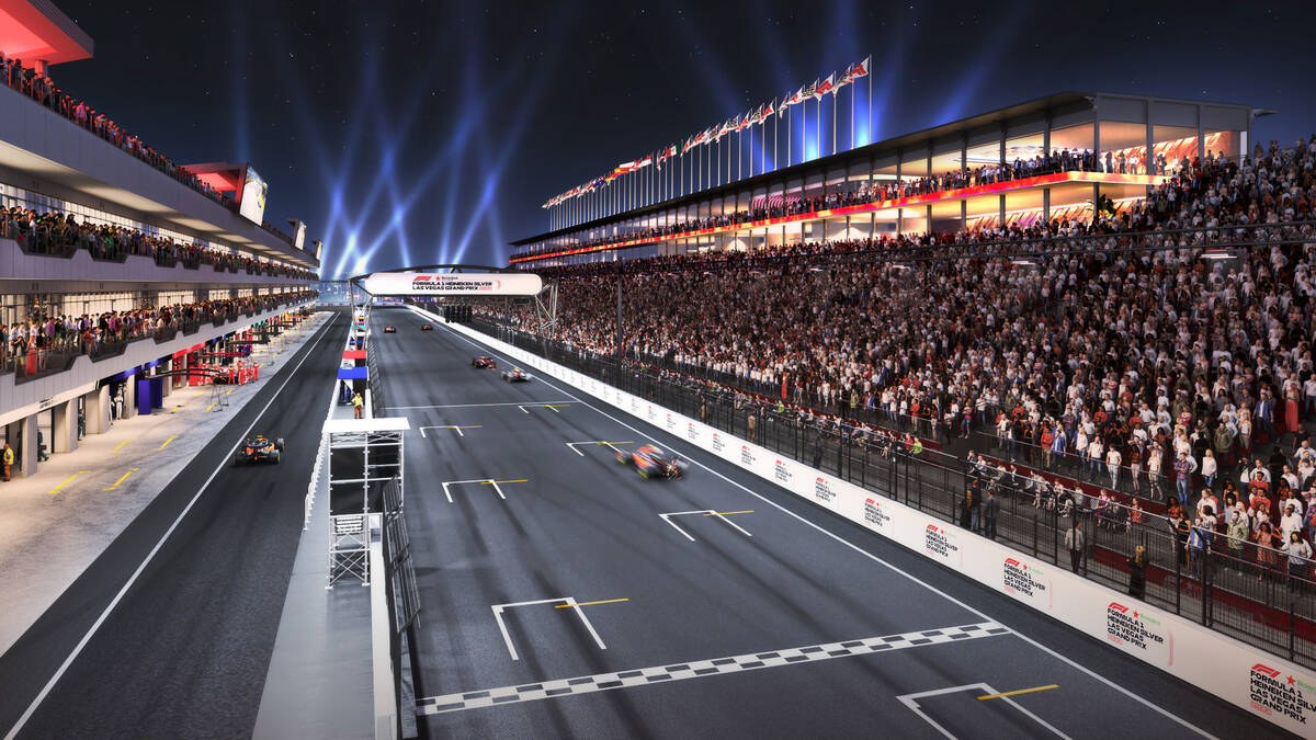 An artist rendering of what the Paddock and East Harmon spectator zones will look like for the ...