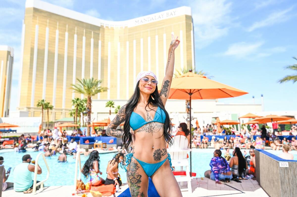 First Las Vegas Pool Party Since Reopening, Face Masks and Bikinis