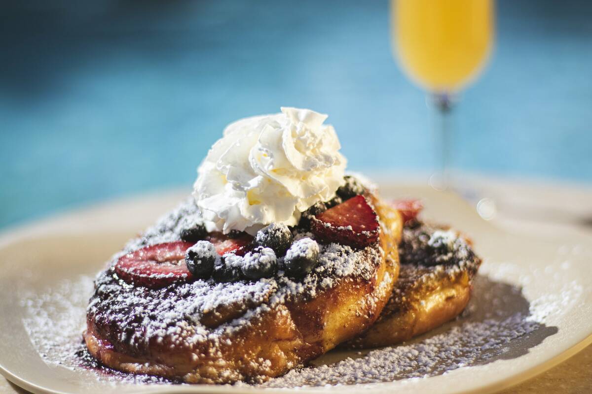 Paradise French Toast from the poolside Paradise Café at The Mirage. (courtesy The Mirage)
