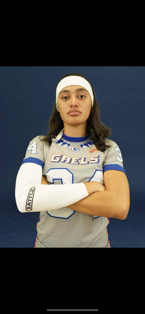 Bishop Gorman's Teliyah McInnis is a member of the Nevada Preps All-Southern Nevada flag footba ...