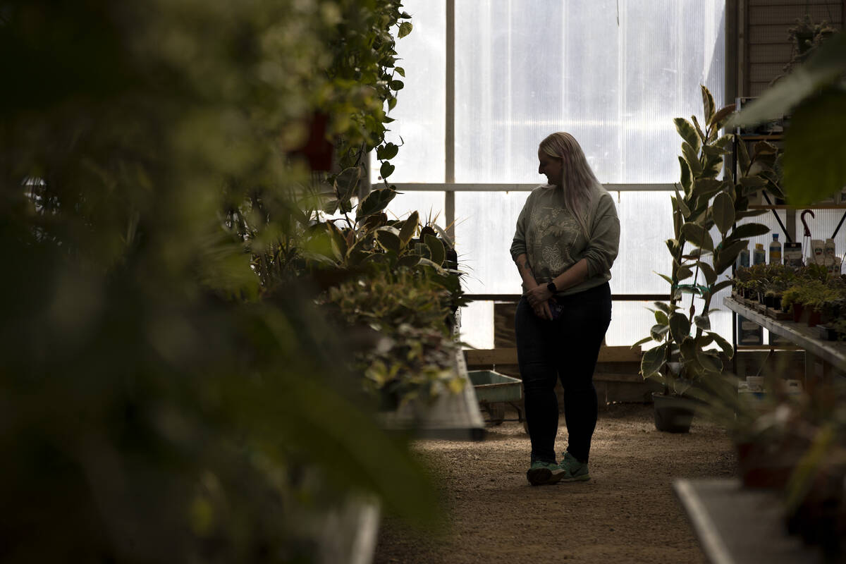 Jenn Asaro, of Las Vegas shops at Botany, Las Vegas' largest greenhouse, on Friday, March 3, 20 ...