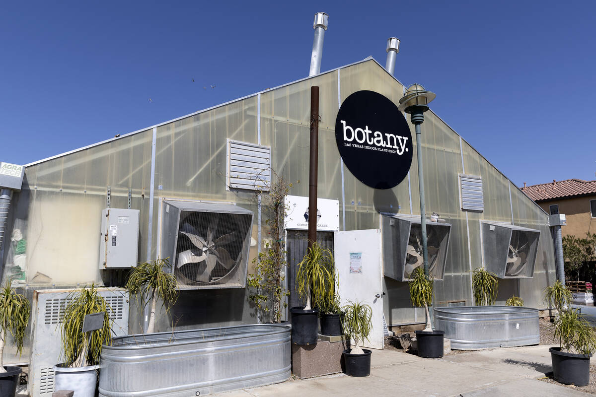 Botany, Las Vegas' largest greenhouse, on Friday, March 3, 2023. (Ellen Schmidt/Las Vegas Revie ...
