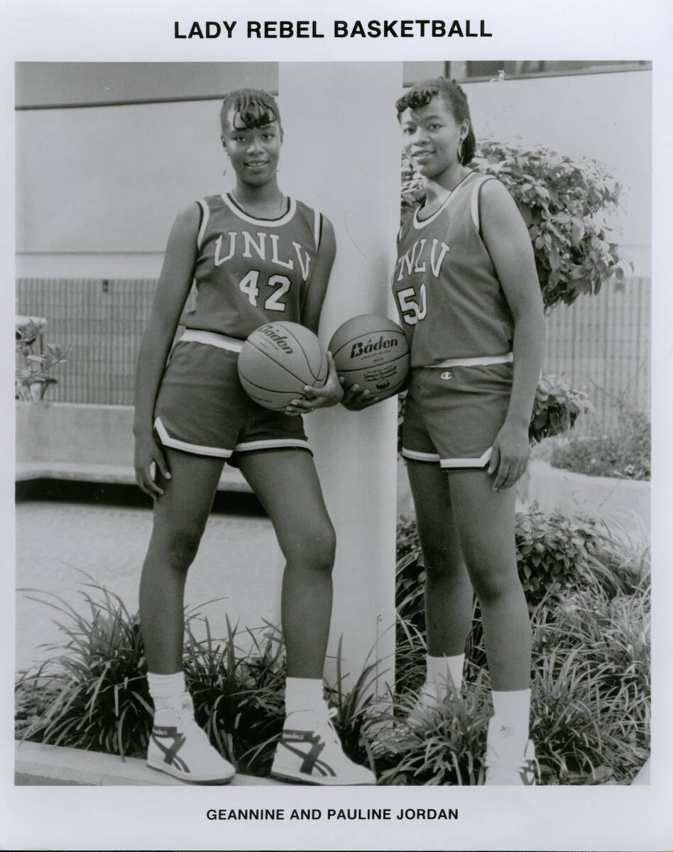 Geannine, left, and Pauline Jordan played on the 1988-89 UNLV women's basketball team. (UNLV At ...