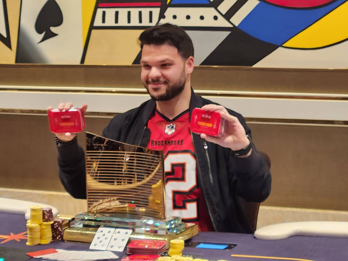 Michael Rossitto of Las Vegas won the $3,500 buy-in Wynn Millions No-limit Hold'em Main Event o ...