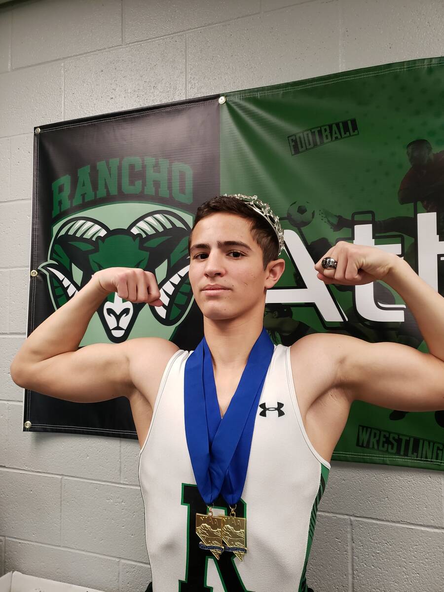 Rancho's Caleb LaBaron is a member of the Nevada Preps All-Southern Nevada wrestling team.