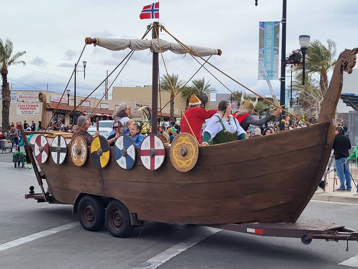 The float for the Vegas Viking Lodge of the Sons of Norway. (Mark Credico)