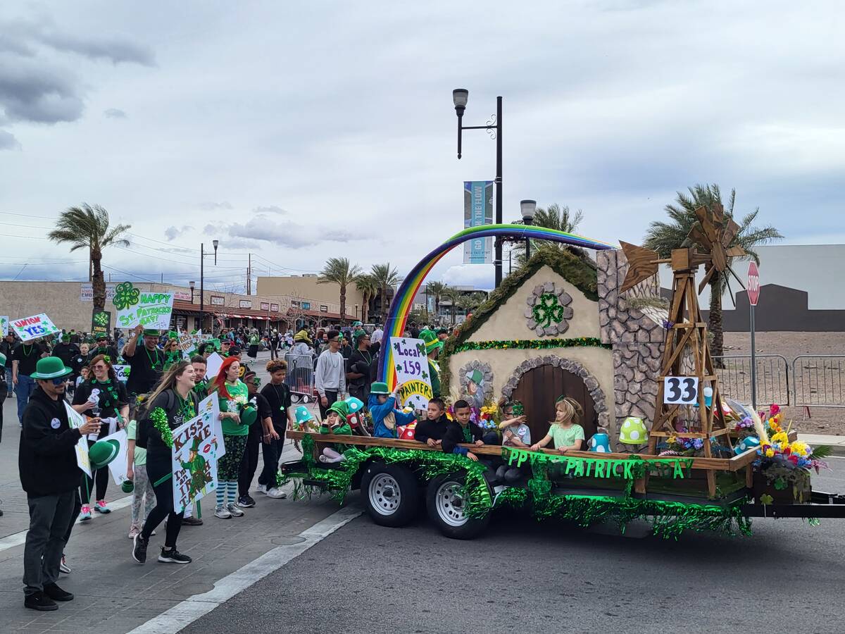 One of the floats for Nevada labor unions. (Mark Credico)
