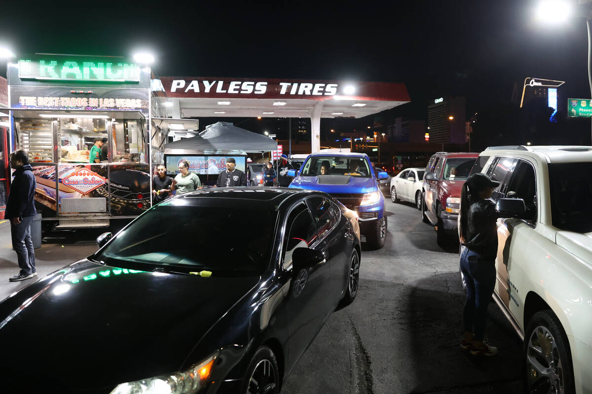 People attend a buyout event in support of the taco street vendors of Casa Del Sabor 2, at the ...