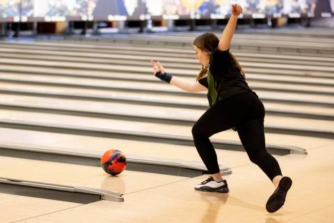 Palo Verde's Ryann Clark bowls during the high school girl's 5A bowling state individual champi ...