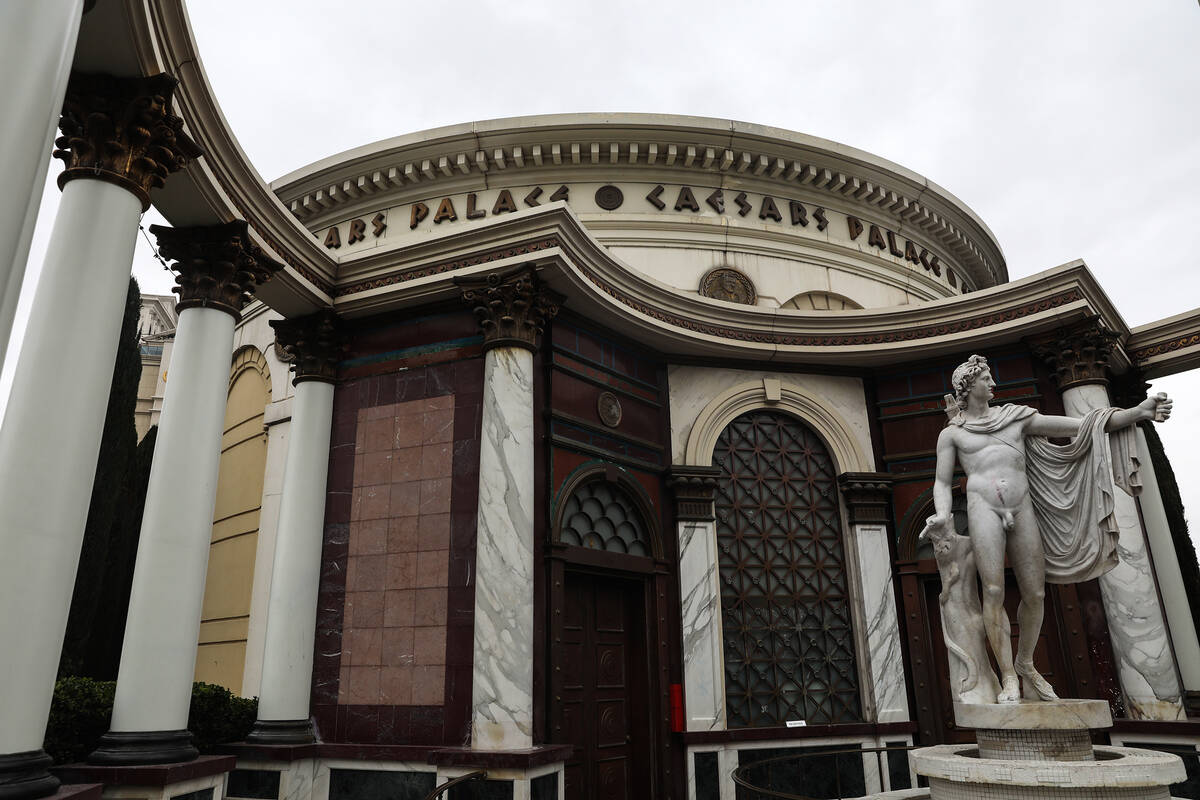 The Caesars Palace rotunda in Las Vegas, Tuesday, March 14, 2023. The structure is set for demo ...