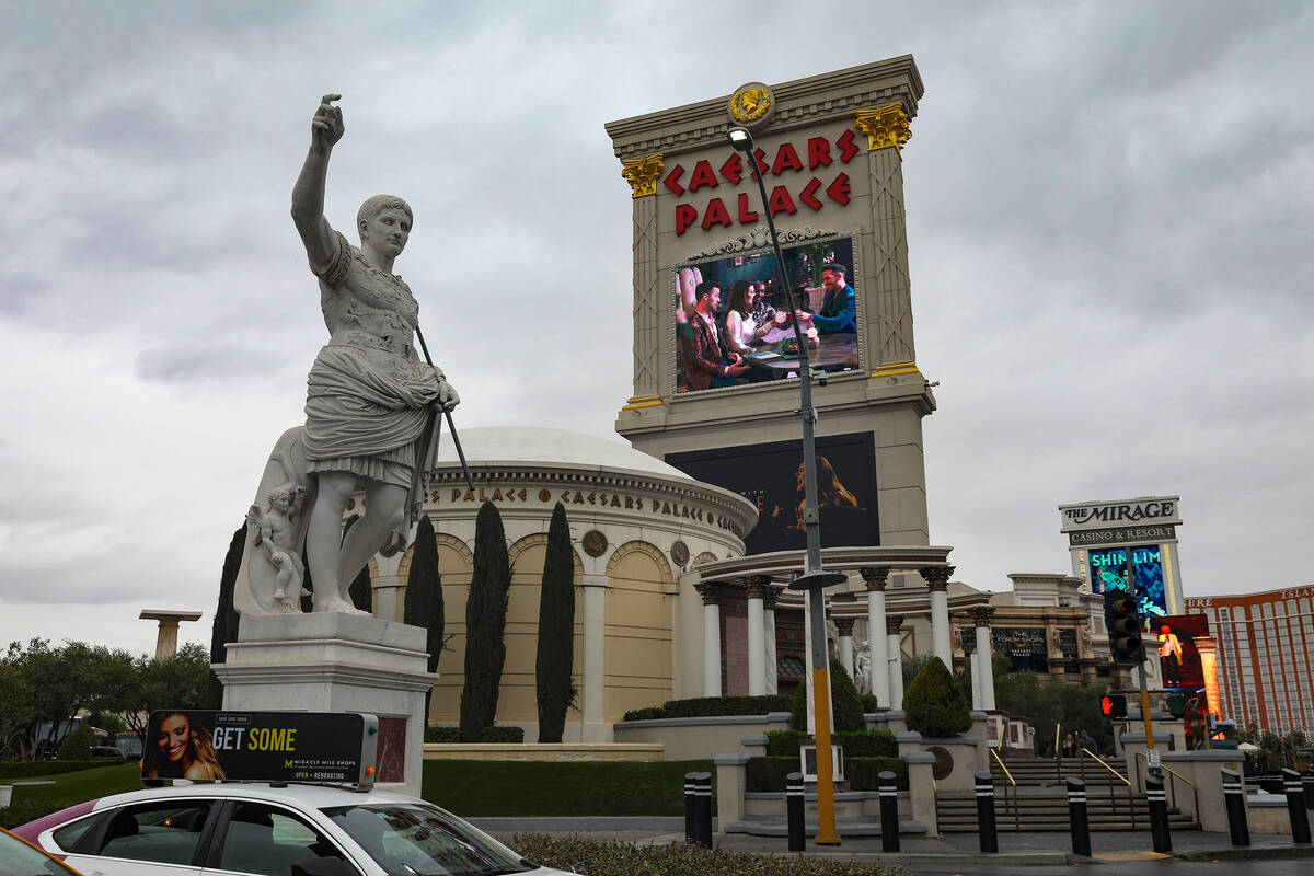 The Caesars Palace rotunda in Las Vegas, Tuesday, March 14, 2023. The structure is set for demo ...