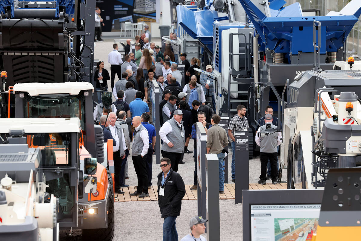 Conventioneers at the Las Vegas Convention Center on Day 1 of the ConExpo-Con/Agg construction ...