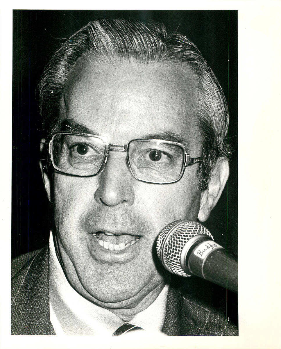 Former Clark County District Attorney George Dickerson, in September 1978. (Lenny Ignelzi/Las ...