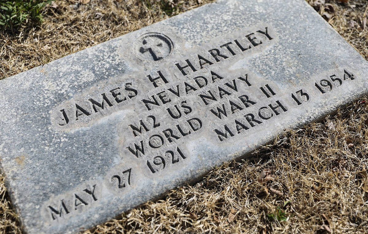 The gravesite of James Hartley, the oldest cold case in the city’s history, at Woodlawn ...