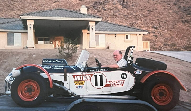 Bob Wildoner sits in his hot rod. Photo courtesy of family.