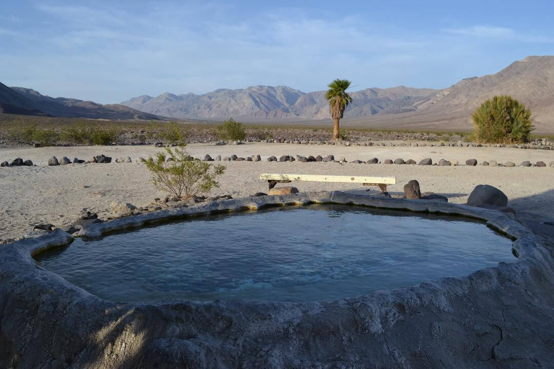 A soaking pool at Saline Valley Warm Springs. Photo by Doug Kari