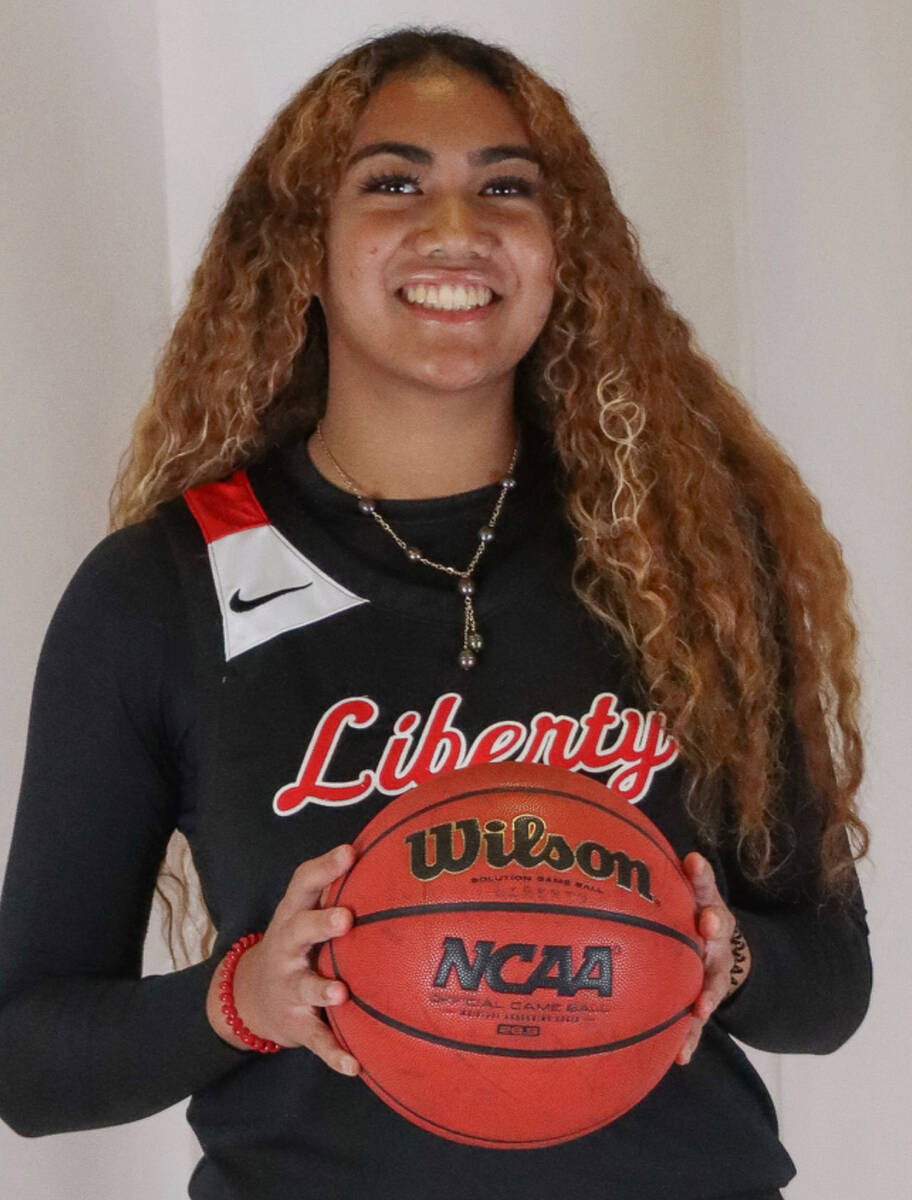 Liberty's Adrienne Puletasi is a member of the Nevada Preps All-Southern Nevada girls basketbal ...